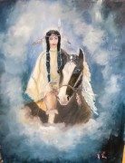 Indián lány lovon